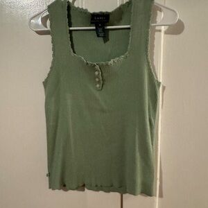 Ralph Lauren Olive Ribbed Tank Top